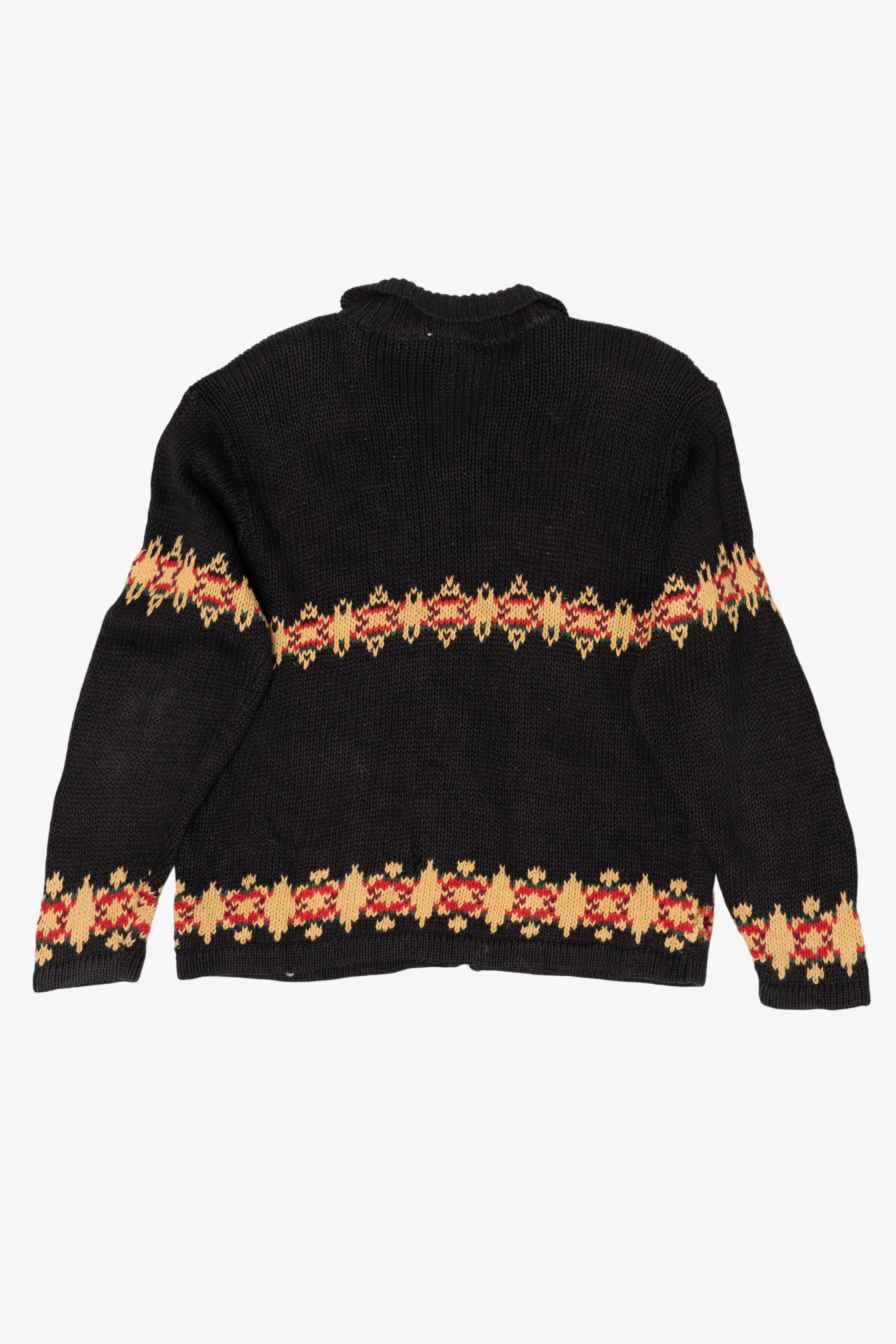 Vintage Black Fashion Bug Ugly Christmas Cardigan (1990s)