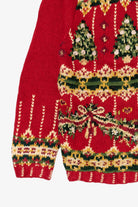 Vintage Red Tiara International Trees Ugly Christmas Cardigan (1990s)