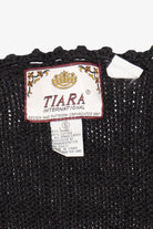 Vintage Black Tiara International Ugly Christmas Cardigan (1990s)