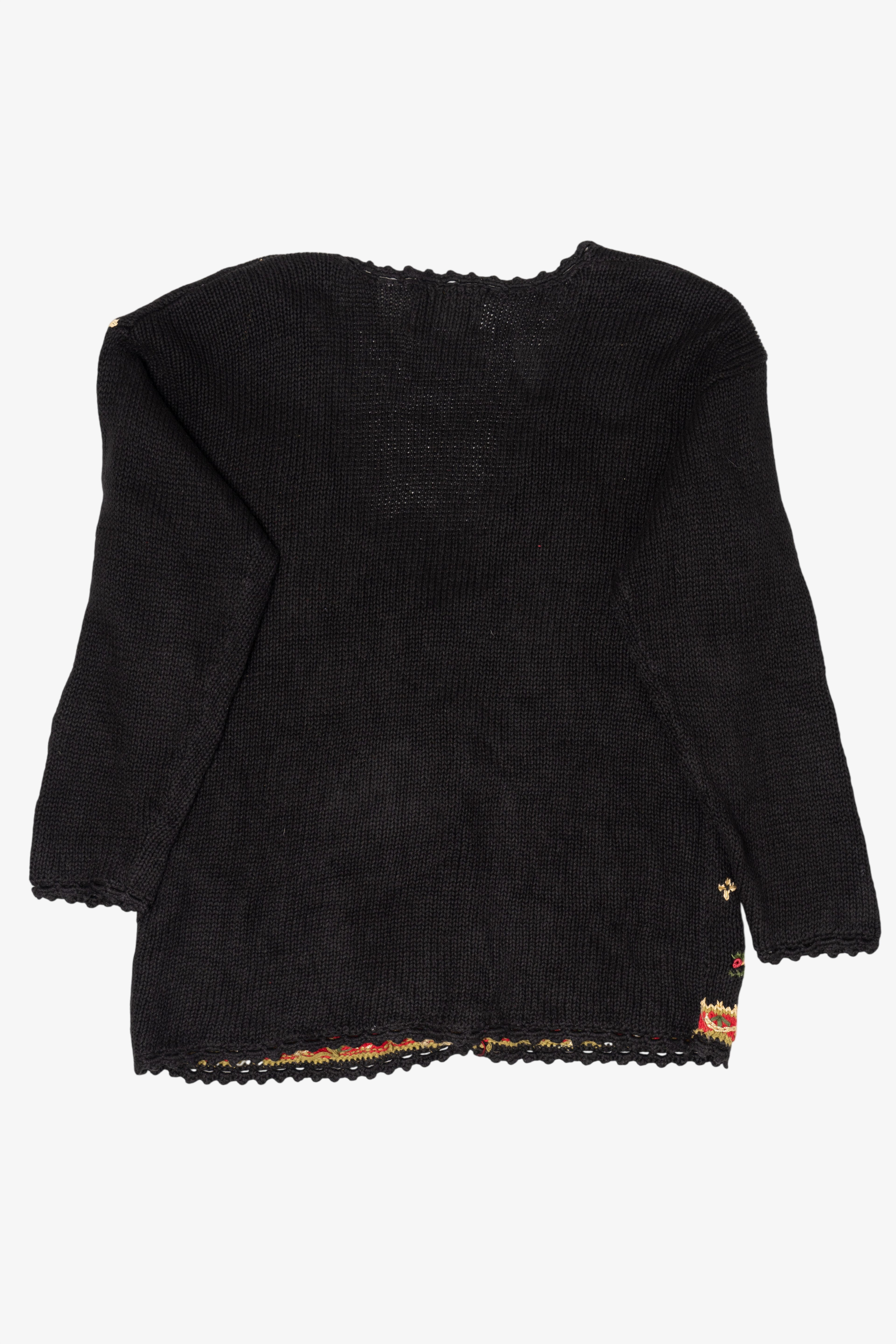 Vintage Black Tiara International Ugly Christmas Cardigan (1990s)