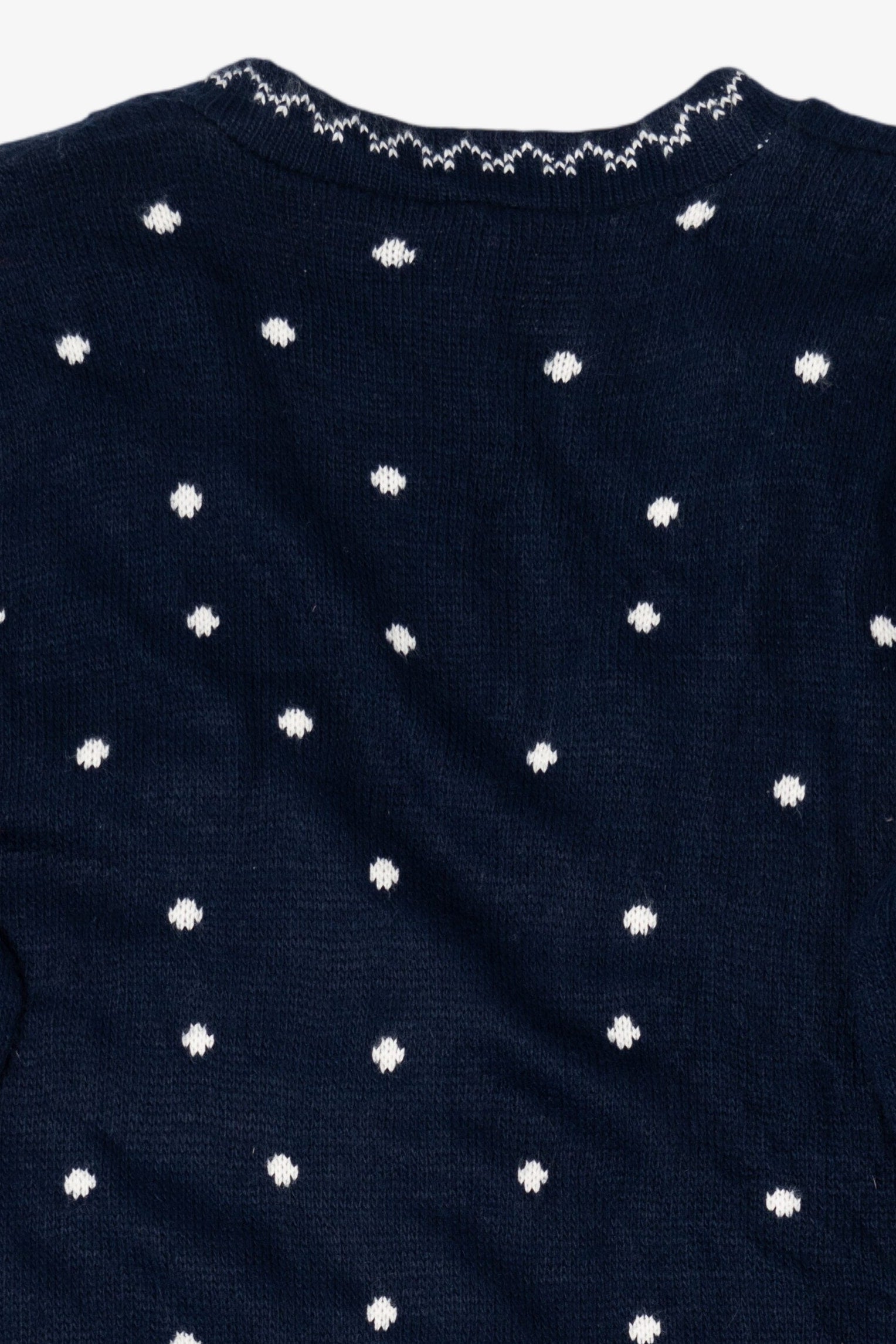 Vintage Navy Blue Nutcracker Winter Scene Ugly Christmas Cardigan (1990s)