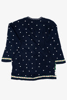 Vintage Navy Blue Nutcracker Winter Scene Ugly Christmas Cardigan (1990s)
