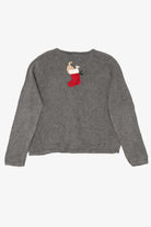 Vintage Gray Crazy Horse Dogs Ugly Christmas Cardigan (2000s)