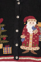 Vintage Black Northern Isles Santa Ugly Christmas Cardigan (2000s)