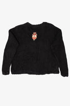 Vintage Black Tiara International Ornaments Ugly Christmas Cardigan (2000s)