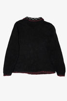 Vintage Black Victoria Jones Santa Ugly Christmas Cardigan (2000s)