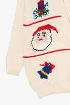 Vintage White Amanda Scott Ugly Christmas Cardigan (1990s)
