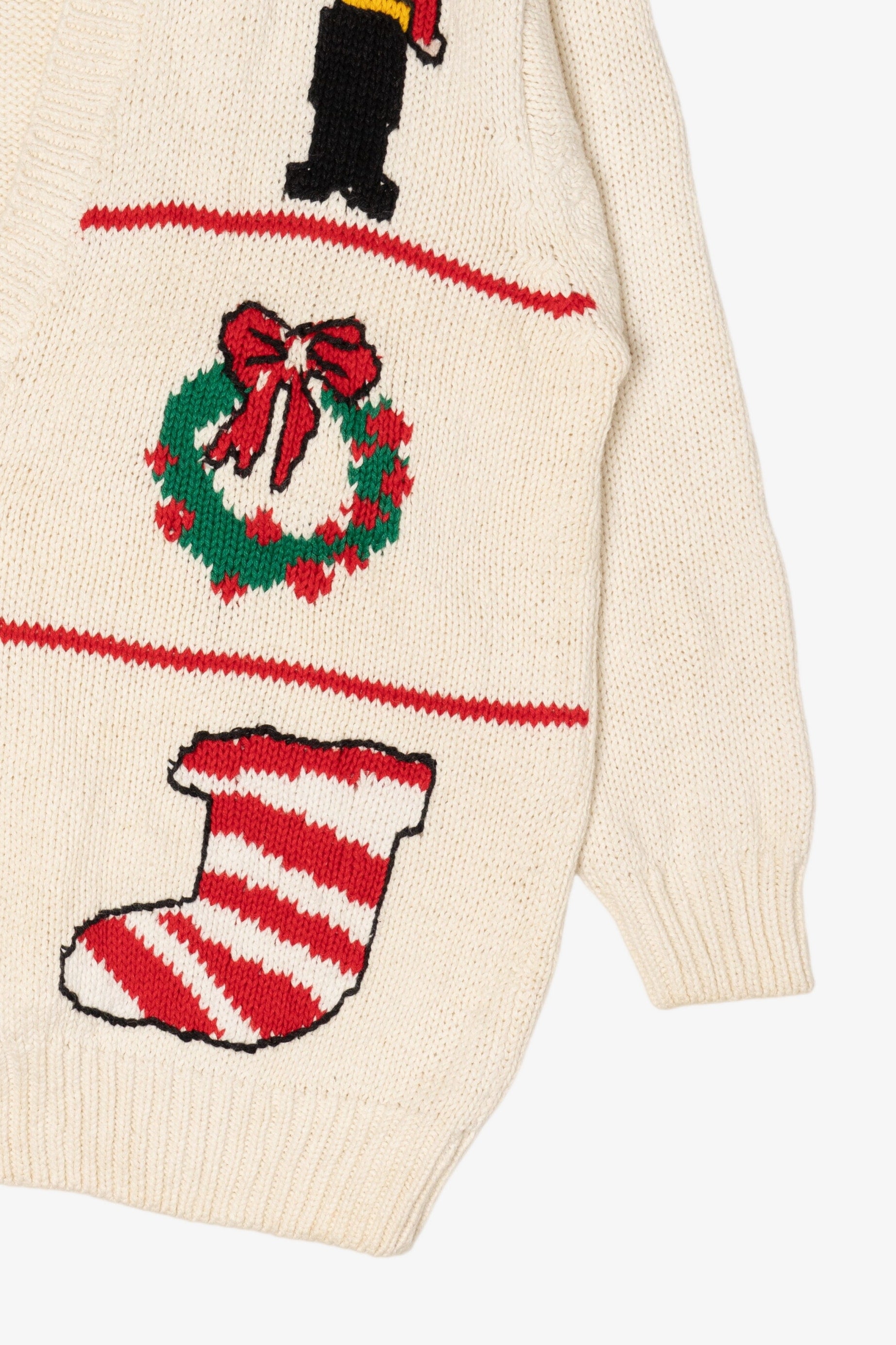 Vintage White Amanda Scott Ugly Christmas Cardigan (1990s)