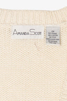 Vintage White Amanda Scott Ugly Christmas Cardigan (1990s)