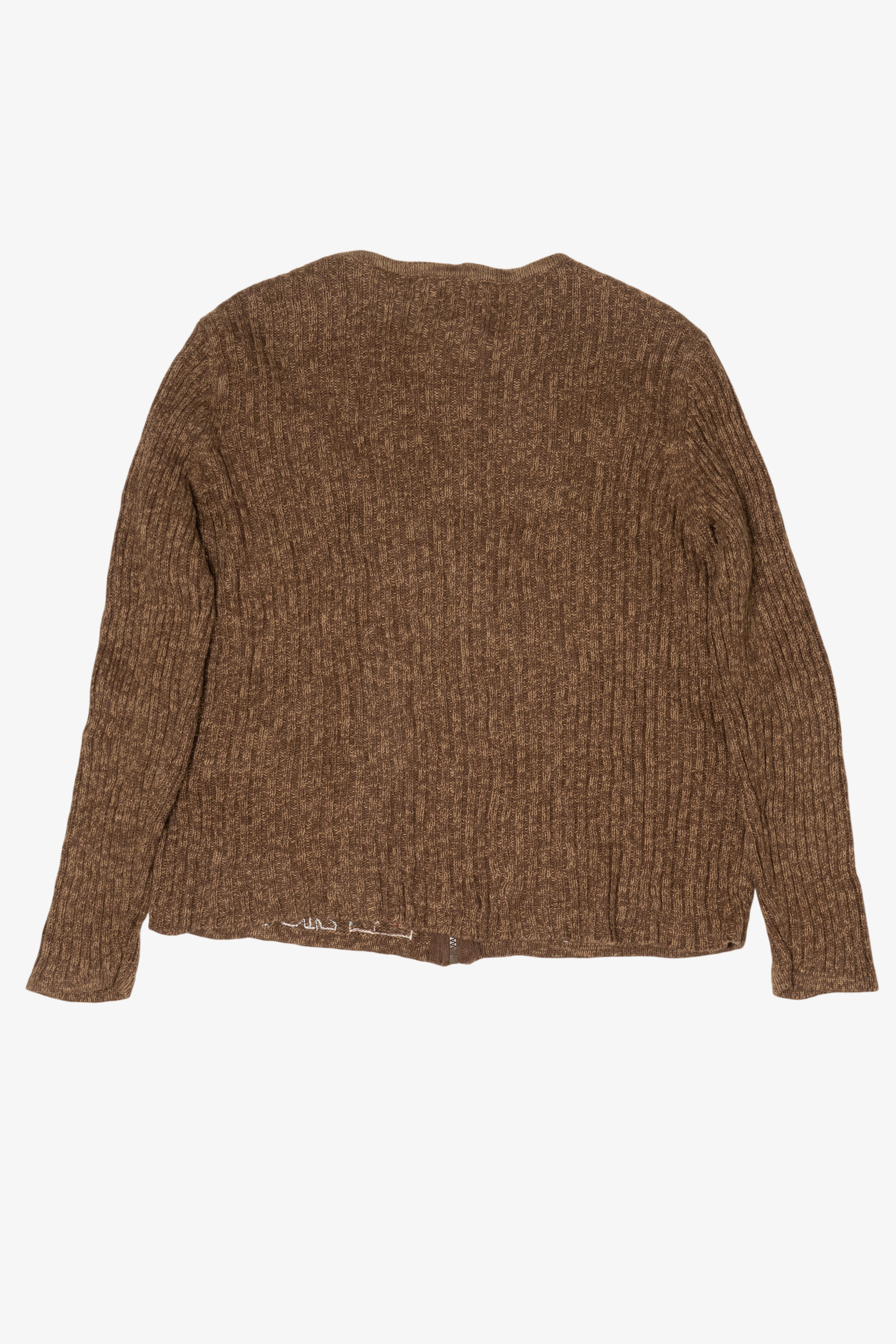 Vintage Brown Tiara International Santa Ugly Christmas Cardigan (2000s)