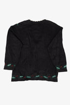 Vintage Black Bedford Fair Ugly Christmas Cardigan (1990s)