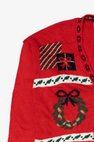 Vintage Red Private Eyes Ugly Christmas Pullover (1990s)