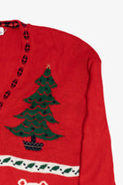 Vintage Red Private Eyes Ugly Christmas Pullover (1990s)