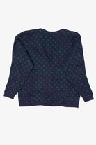 Vintage Navy Blue Cabin Creek Teddy Bears Ugly Christmas Cardigan (1990s)