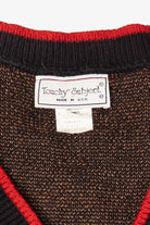 Vintage Black Touchy Subject Teddy Bears Ugly Christmas Cardigan (1980s)