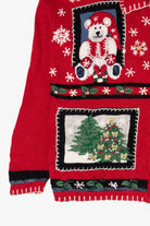 Vintage Red Tiara International Ugly Christmas Cardigan (2000s)