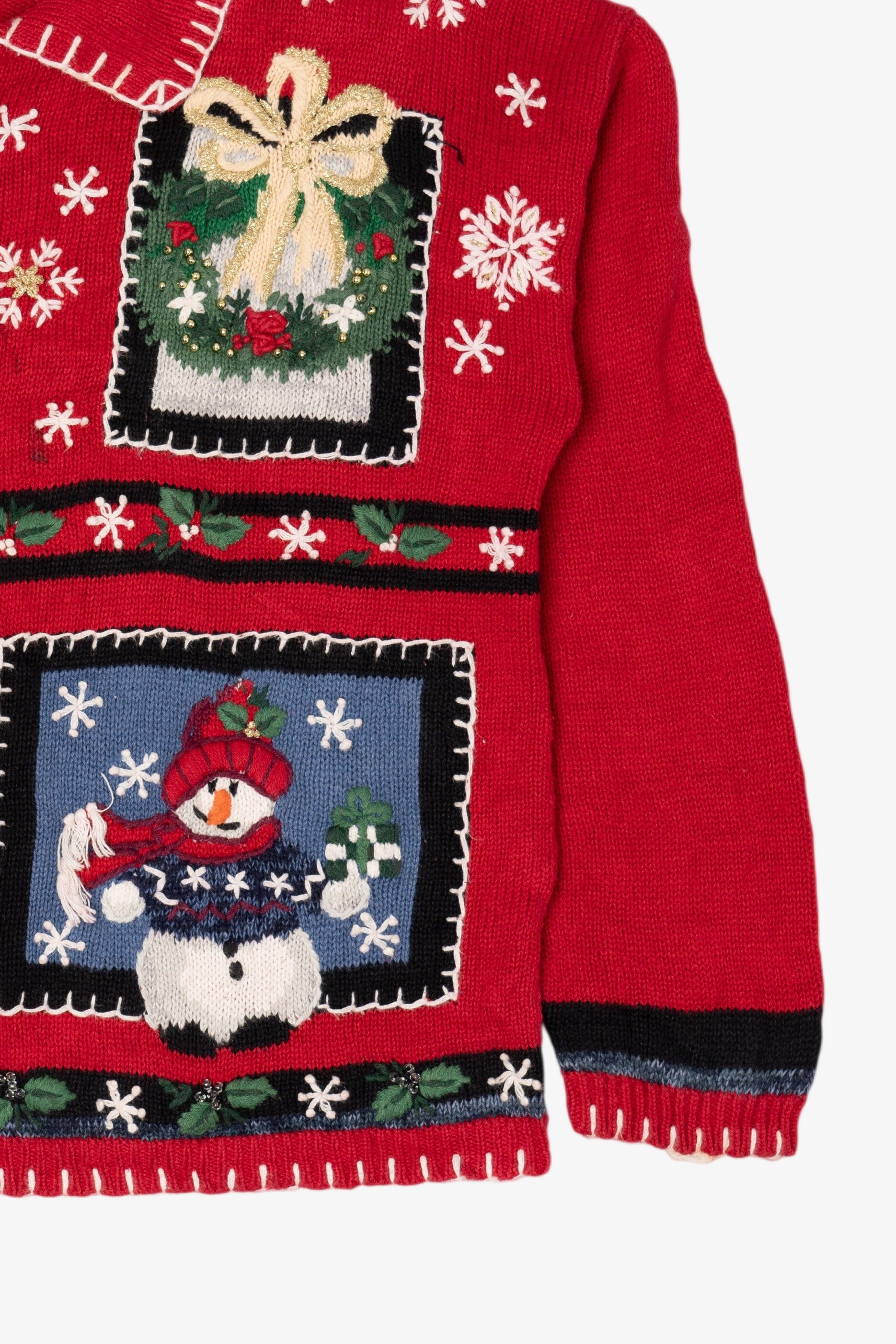 Vintage Red Tiara International Ugly Christmas Cardigan (2000s)