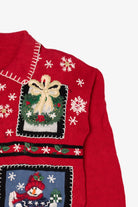 Vintage Red Tiara International Ugly Christmas Cardigan (2000s)