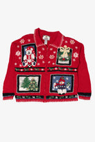 Vintage Red Tiara International Ugly Christmas Cardigan (2000s)