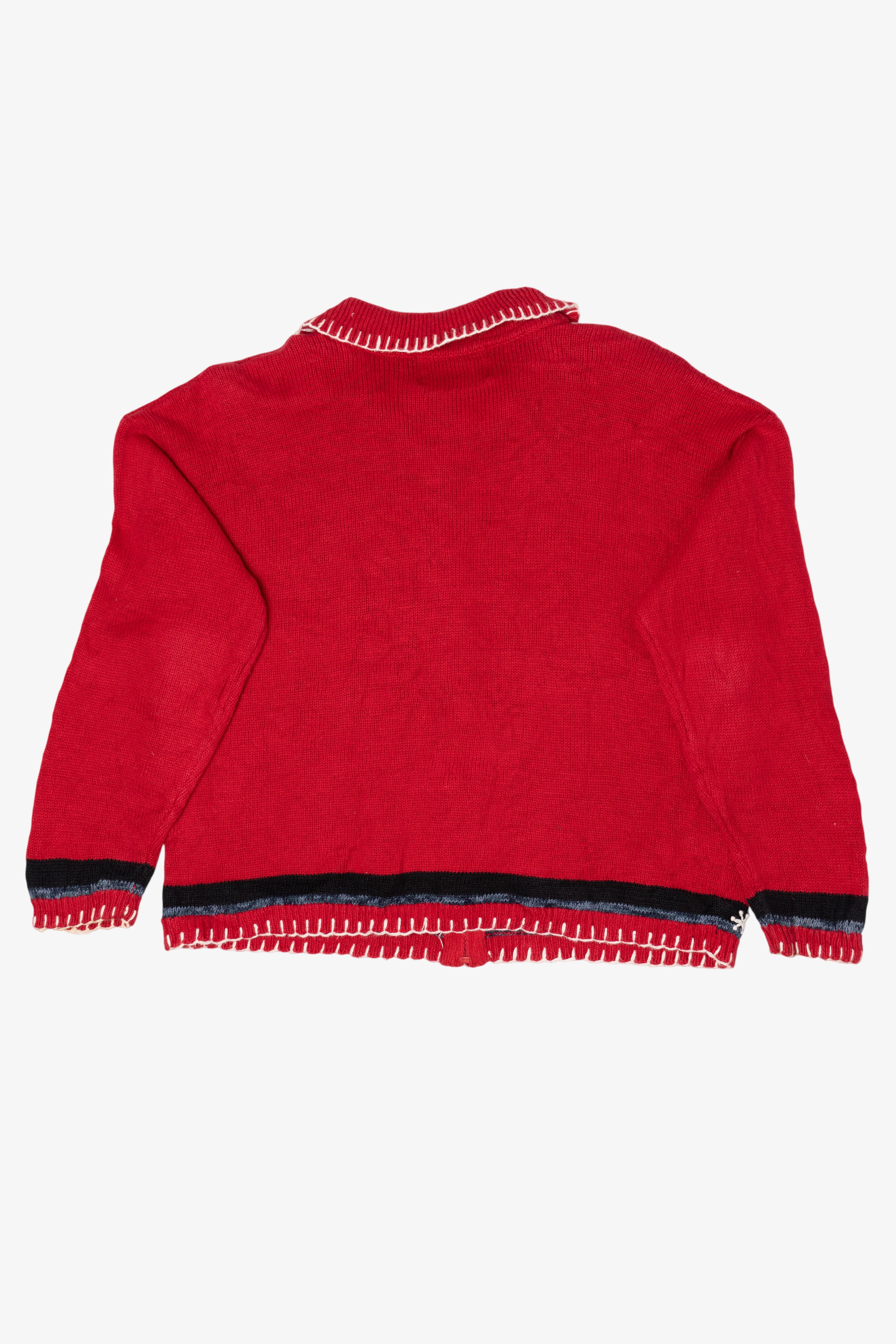 Vintage Red Tiara International Ugly Christmas Cardigan (2000s)