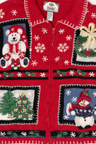 Vintage Red Tiara International Ugly Christmas Cardigan (2000s)