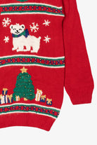Vintage Red Alfred Dunner Polar Bears Ugly Christmas Cardigan (1990s)