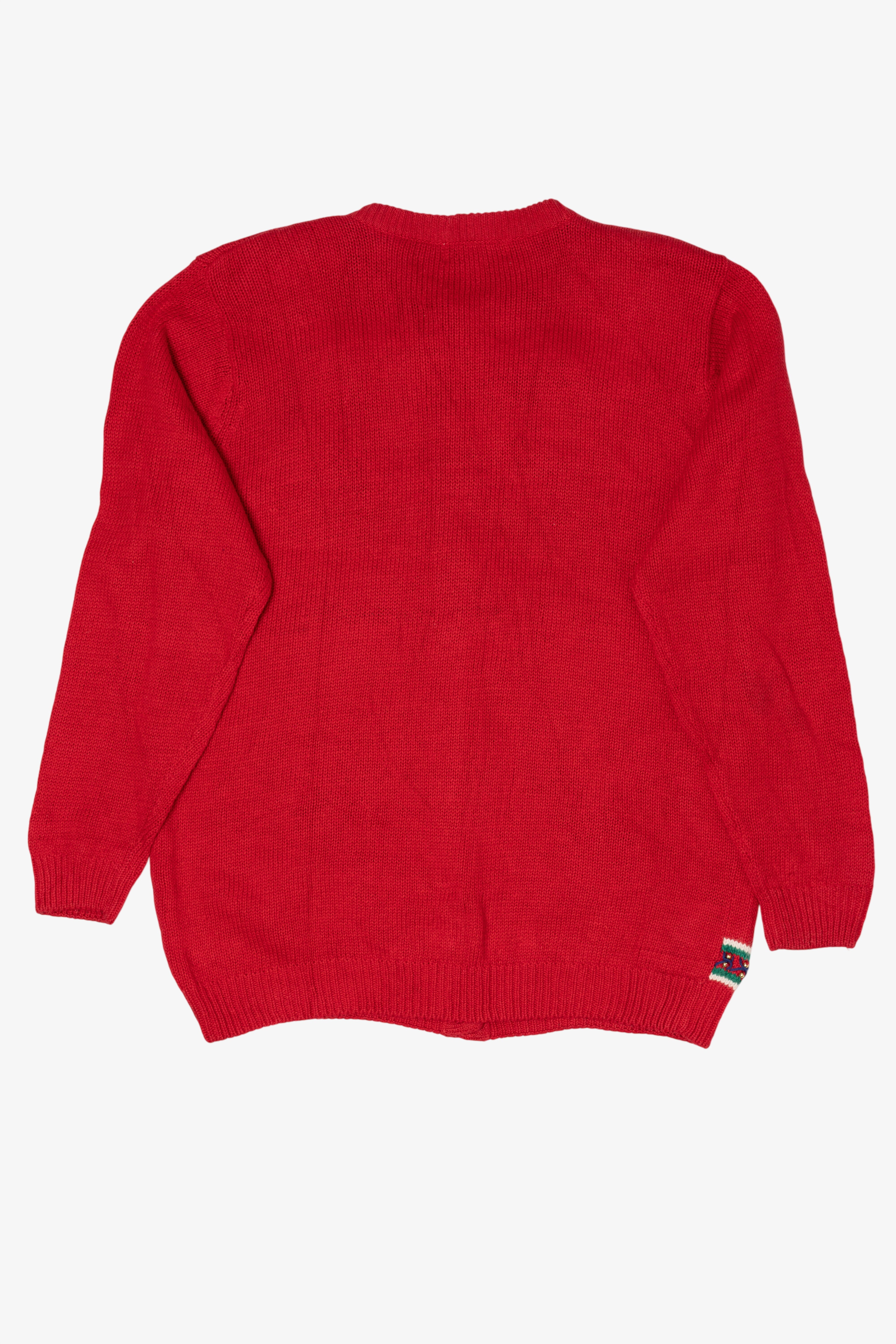 Vintage Red Alfred Dunner Polar Bears Ugly Christmas Cardigan (1990s)