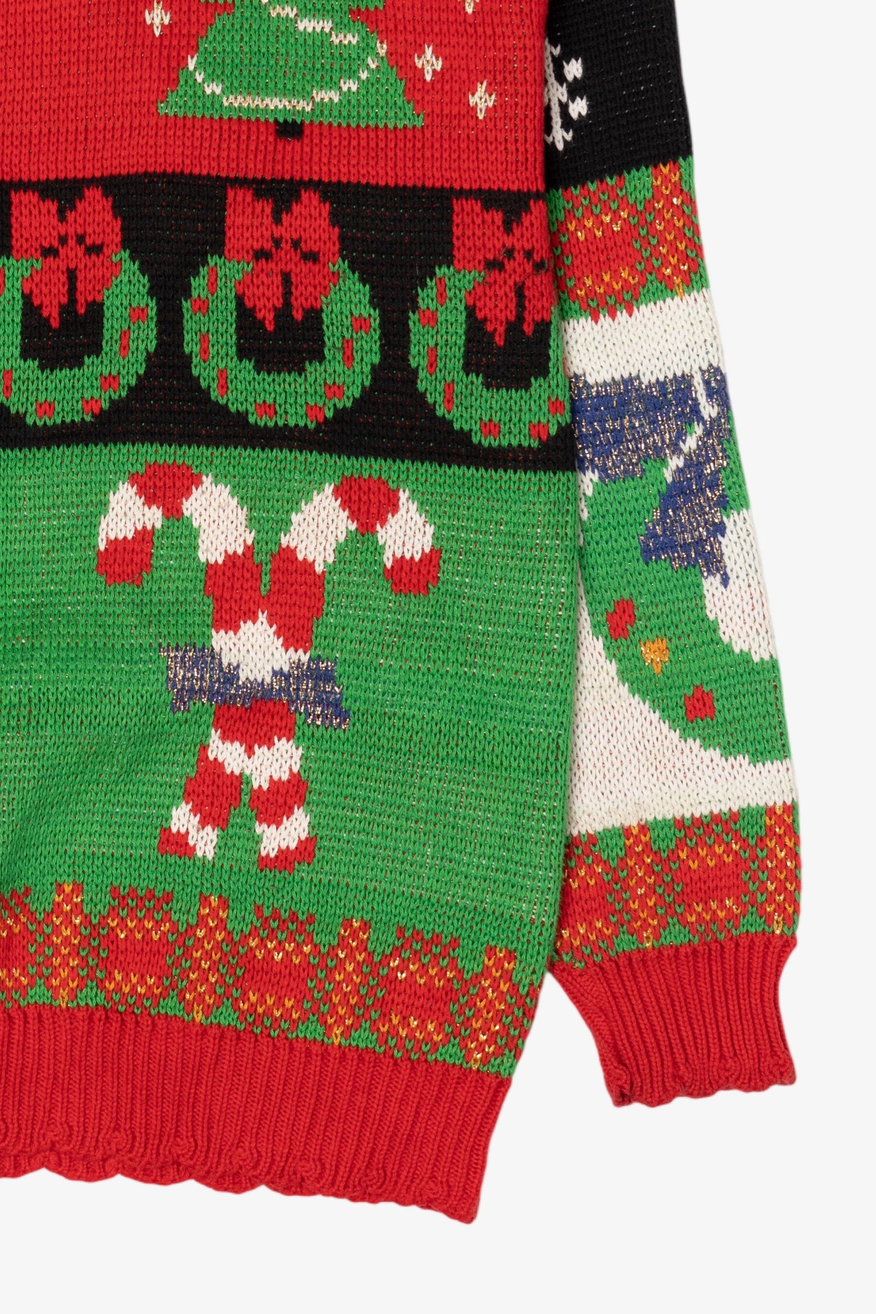 Vintage Red Sweater Loft Ugly Christmas Cardigan (1990s)