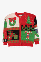Vintage Red Sweater Loft Ugly Christmas Cardigan (1990s)