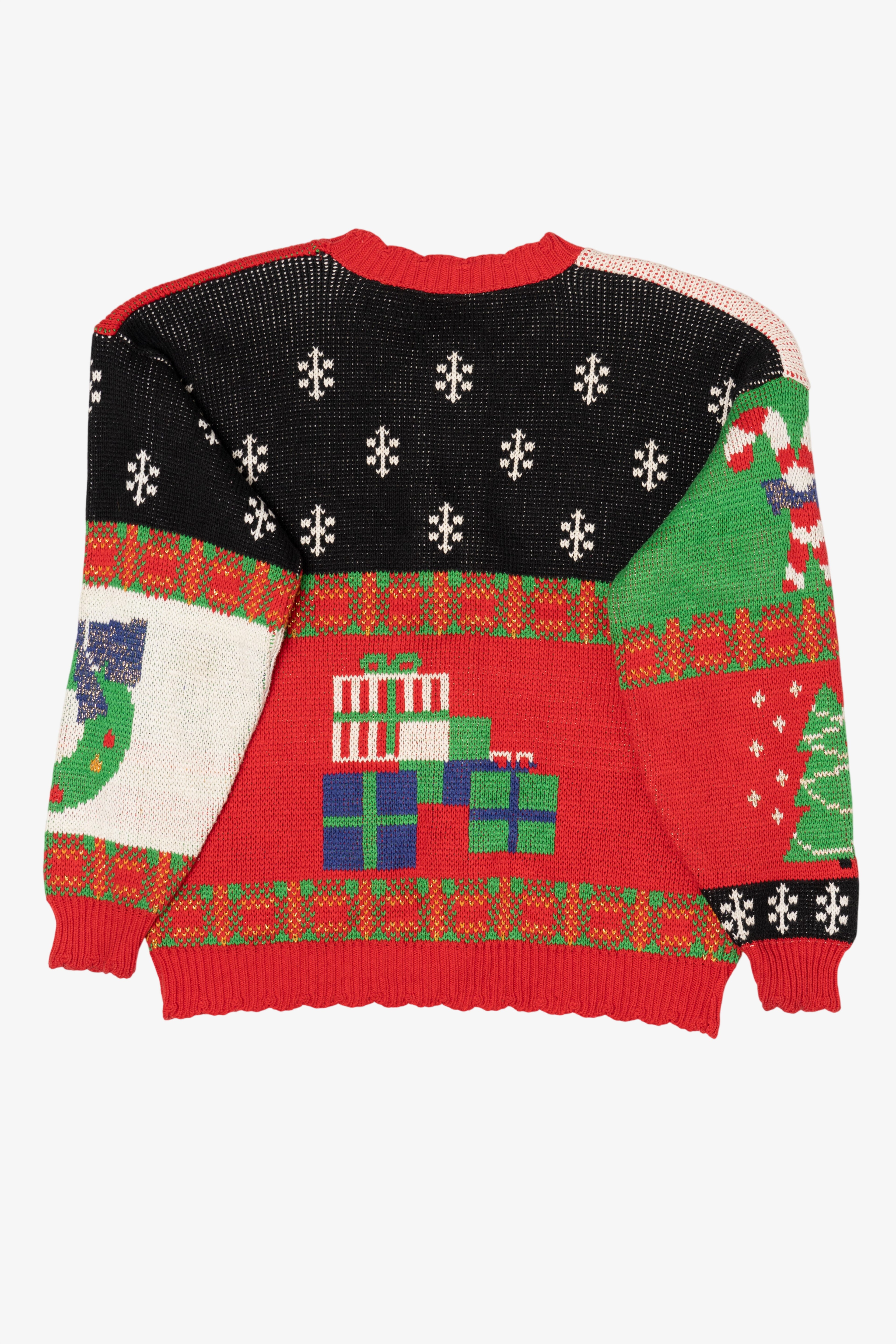 Vintage Red Sweater Loft Ugly Christmas Cardigan (1990s)