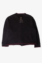 Vintage Beaded Trees Ugly Christmas Cardigan (1990s)