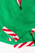 Vintage Green Santas Ugly Christmas Cardigan (1990s)