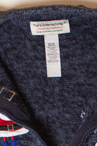 Vintage Navy Blue Santas Ugly Christmas Cardigan (1990s)