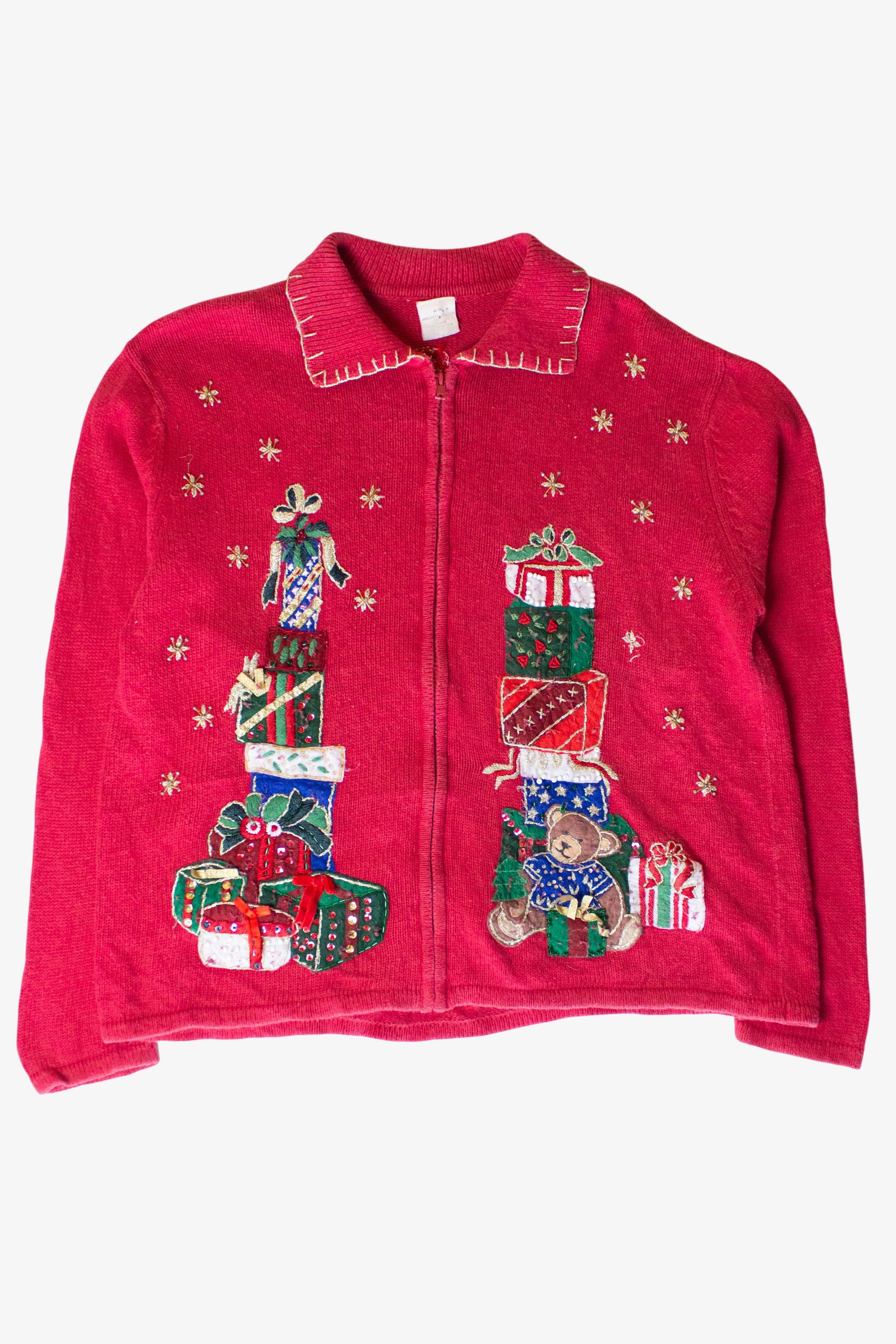 Vintage Gift Stacks Christmas Cardigan (1990s)