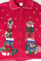 Vintage Gift Stacks Christmas Cardigan (1990s)