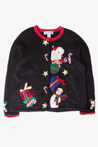 Vintage Santa & Gifts Ugly Christmas Cardigan (1990s)