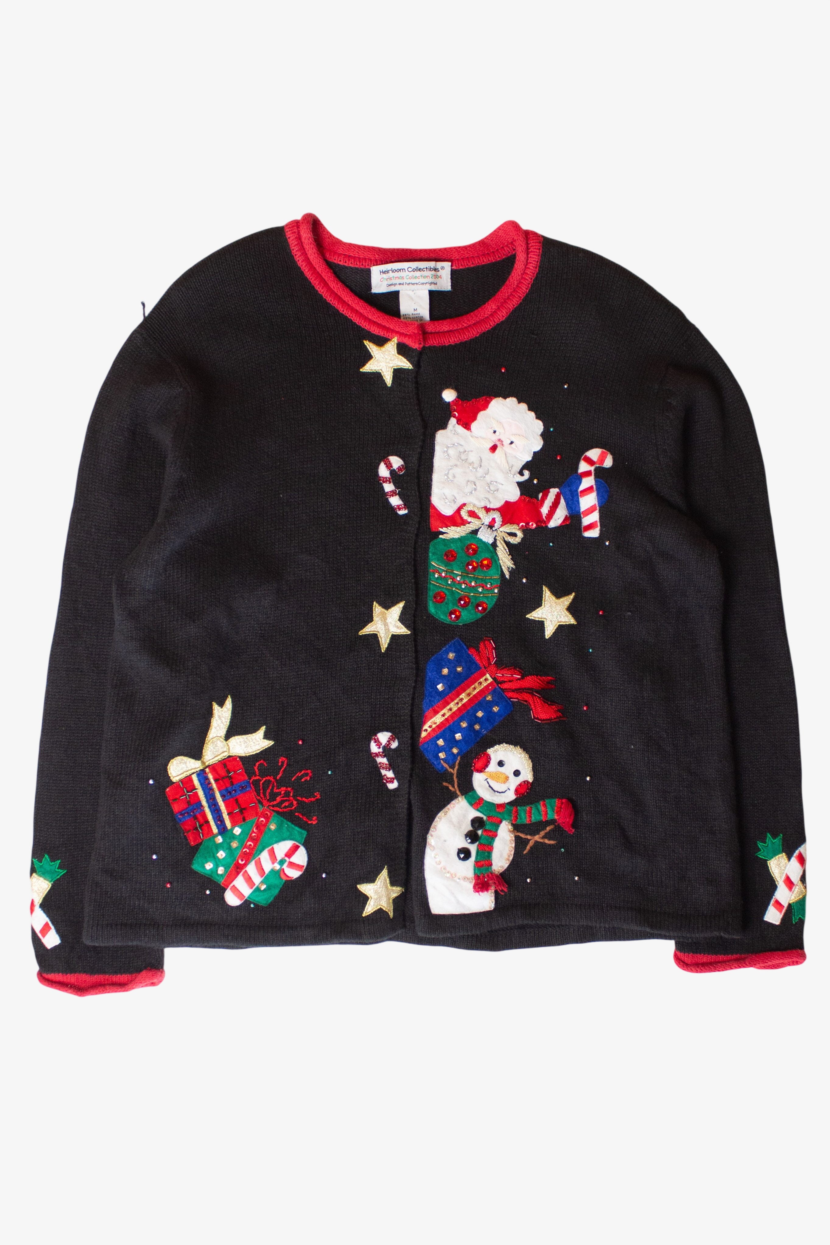 Vintage Santa & Gifts Ugly Christmas Cardigan (1990s)