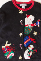 Vintage Santa & Gifts Ugly Christmas Cardigan (1990s)