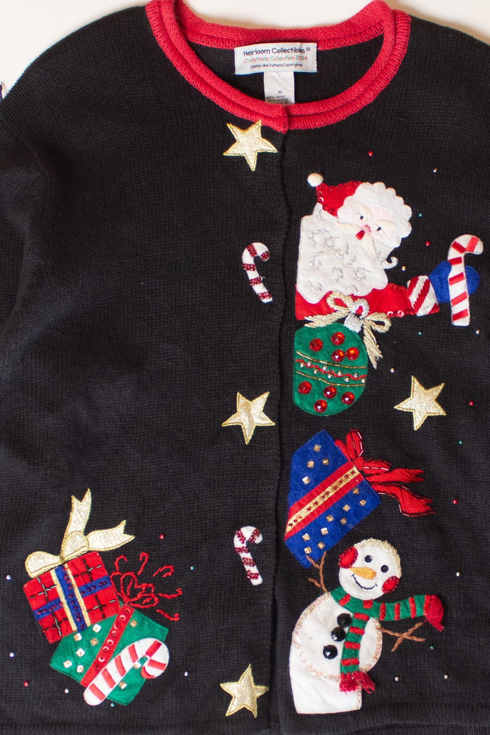Vintage Santa & Gifts Ugly Christmas Cardigan (1990s)