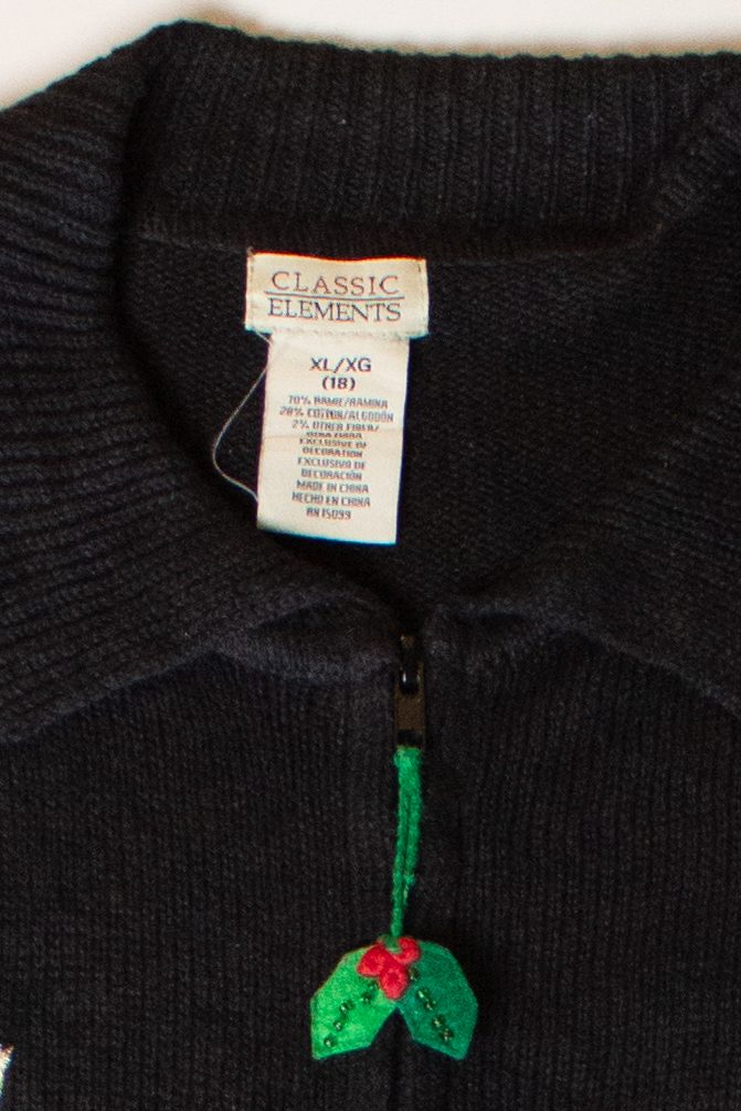 Vintage Santa Cardinal Christmas Cardigan (1990s)