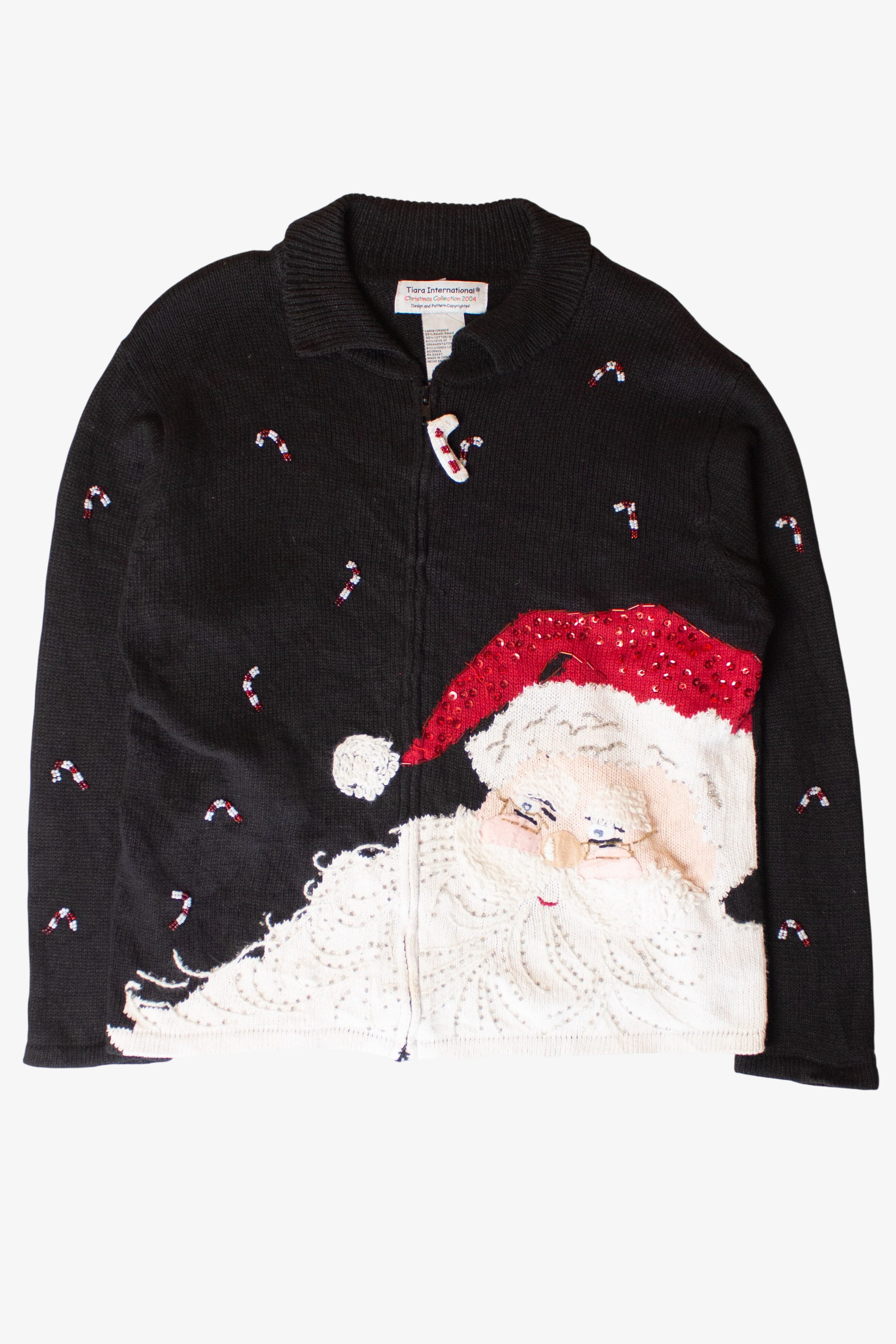 Vintage Happy Santa Christmas Cardigan (2000s)