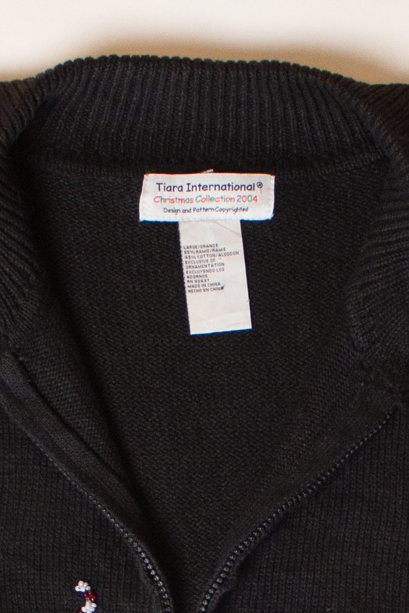 Vintage Happy Santa Christmas Cardigan (2000s)