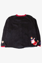 Vintage Peeking Santas Christmas Cardigan (2000s)