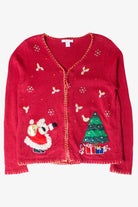 Vintage Santa & Tree Christmas Cardigan (2000s)