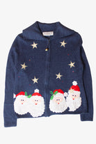 Vintage Santa Stars Christmas Cardigan (1990s)