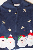 Vintage Santa Stars Christmas Cardigan (1990s)