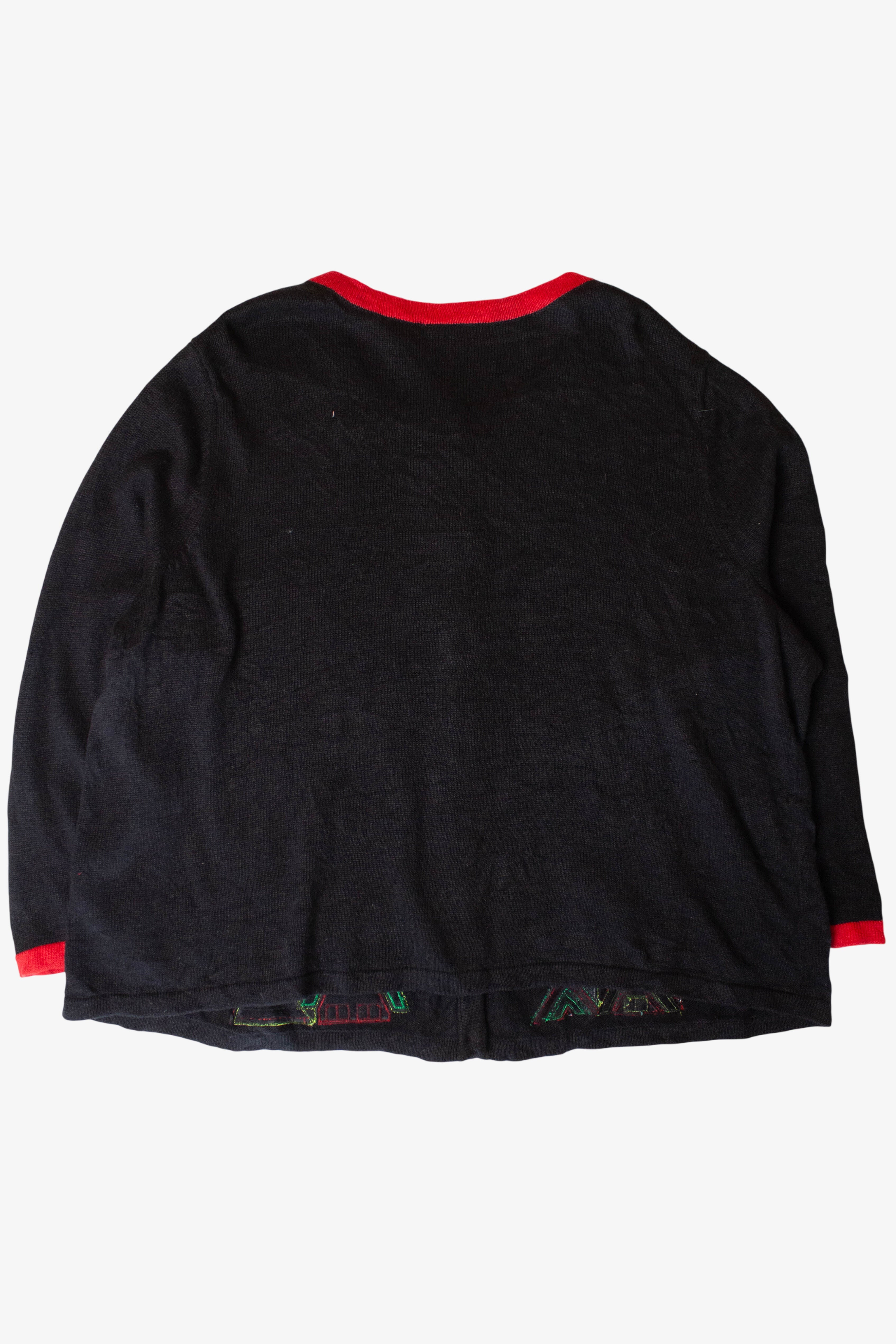Vintage Rooftop Santas Ugly Christmas Cardigan (2000s)