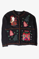 Vintage Patch Collage Christmas Cardigan (2000s)