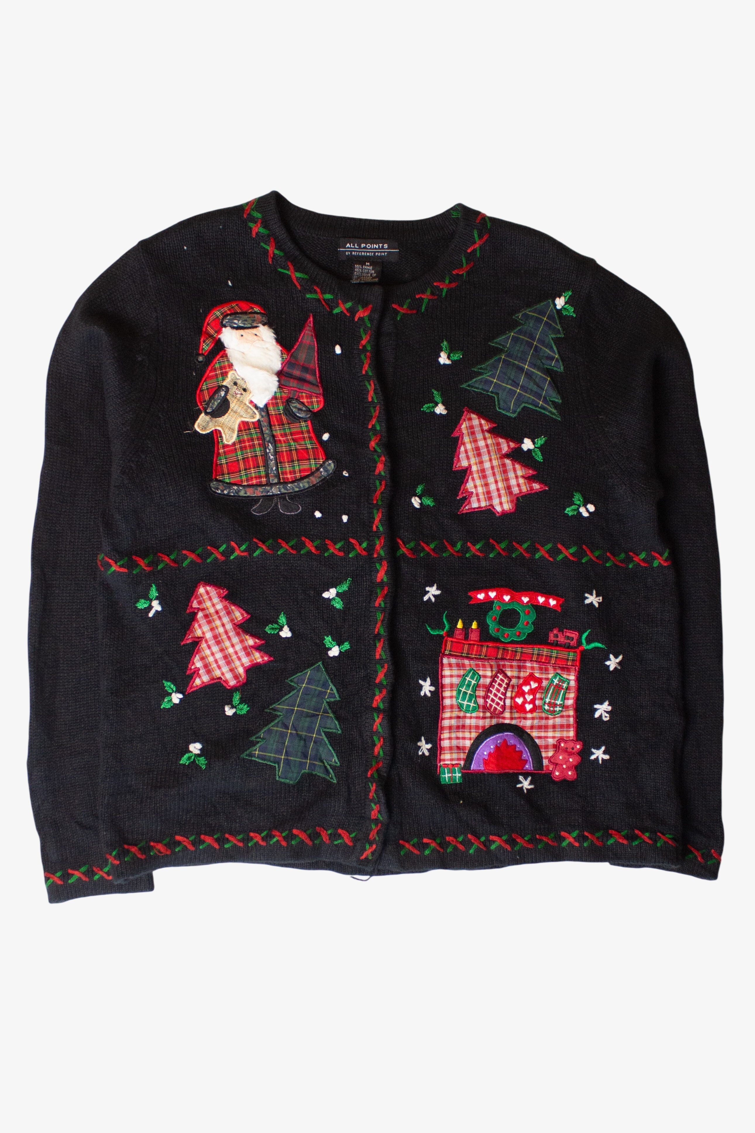 Vintage Patch Collage Christmas Cardigan (2000s)