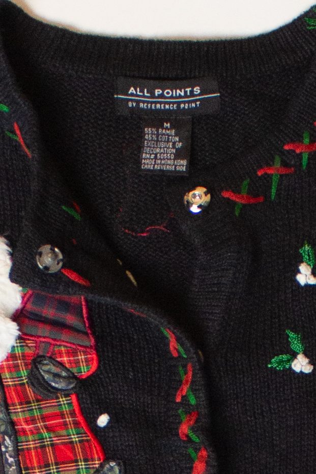 Vintage Patch Collage Christmas Cardigan (2000s)